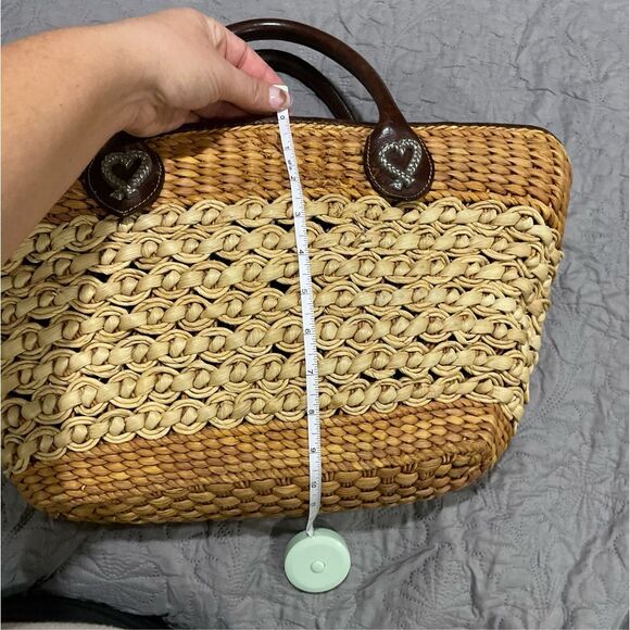 Brighton Vintage Wicker Hand Bag Tan - Picture 8 of 9